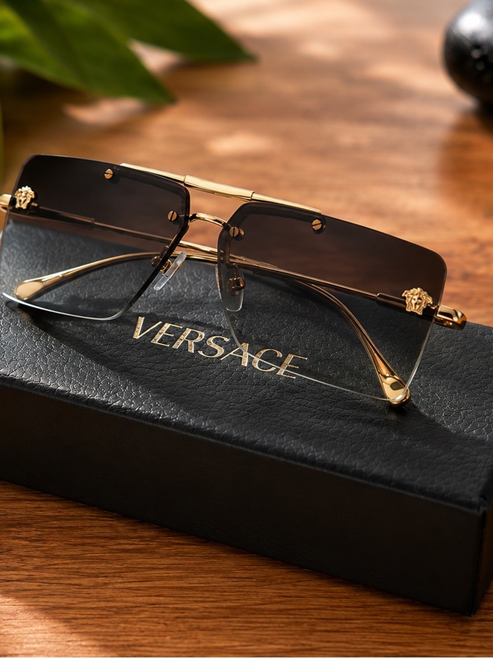 Versace RIMLESS FRAME SUNGLASSES